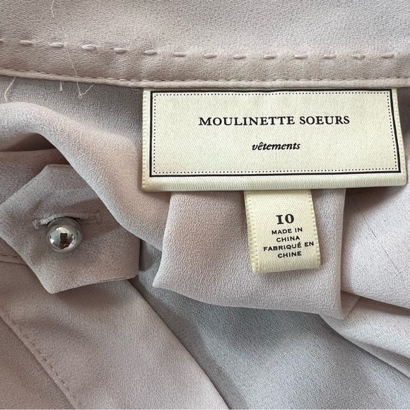 Anthropologie Moulinette Soeurs Coquette Lace Blouse Pink Top Girly Career Date - Picture 9 of 15